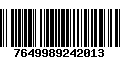 Código de Barras 7649989242013