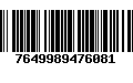 Código de Barras 7649989476081