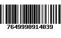 Código de Barras 7649990914039