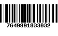 Código de Barras 7649991833032