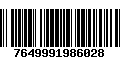 Código de Barras 7649991986028