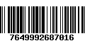 Código de Barras 7649992687016