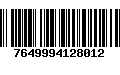 Código de Barras 7649994128012