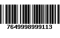 Código de Barras 7649998999113