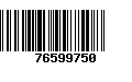 Código de Barras 76599750