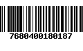 Código de Barras 7680400180187