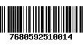 Código de Barras 7680592510014