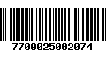 Código de Barras 7700025002074