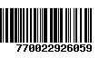 Código de Barras 770022926059