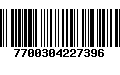 Código de Barras 7700304227396