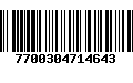 Código de Barras 7700304714643