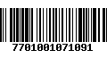 Código de Barras 7701001071091