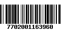 Código de Barras 7702001163960