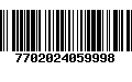 Código de Barras 7702024059998