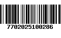 Código de Barras 7702025100286