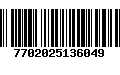 Código de Barras 7702025136049