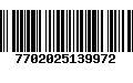 Código de Barras 7702025139972