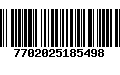 Código de Barras 7702025185498