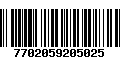 Código de Barras 7702059205025