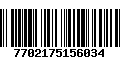 Código de Barras 7702175156034