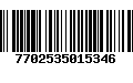 Código de Barras 7702535015346