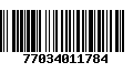 Código de Barras 77034011784