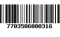 Código de Barras 7703506000316