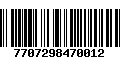 Código de Barras 7707298470012