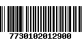 Código de Barras 7730102012900