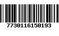 Código de Barras 7730116150193