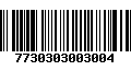 Código de Barras 7730303003004