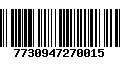 Código de Barras 7730947270015