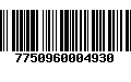 Código de Barras 7750960004930