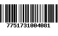 Código de Barras 7751731004081