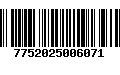 Código de Barras 7752025006071