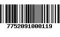 Código de Barras 7752091000119