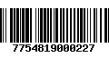 Código de Barras 7754819000227