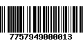 Código de Barras 7757949000013