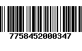 Código de Barras 7758452000347