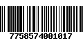 Código de Barras 7758574001017