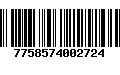 Código de Barras 7758574002724