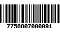 Código de Barras 7758807000091