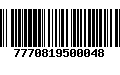 Código de Barras 7770819500048