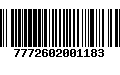 Código de Barras 7772602001183