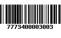 Código de Barras 7773400003003