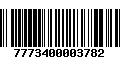 Código de Barras 7773400003782