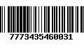 Código de Barras 7773435460031