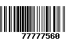 Código de Barras 77777560