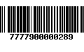 Código de Barras 7777900000289