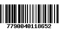 Código de Barras 7790040118652